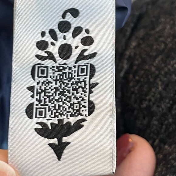 Free People FP Movement Indigo Patch Printed All Prepped Bib Overalls Blue White - Picture 11 of 15